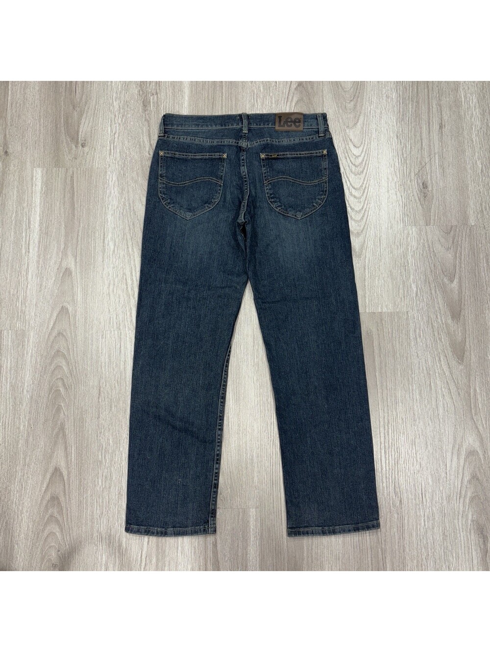Lee Regular Fit Jeans Mens 36x30 Blue DenimStraight Leg Casual